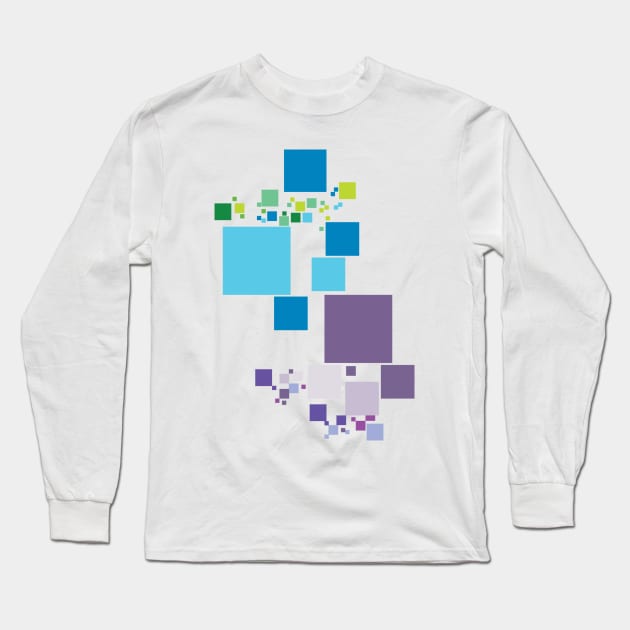 Multicolor Tiles in Motion Long Sleeve T-Shirt by MaxixArt